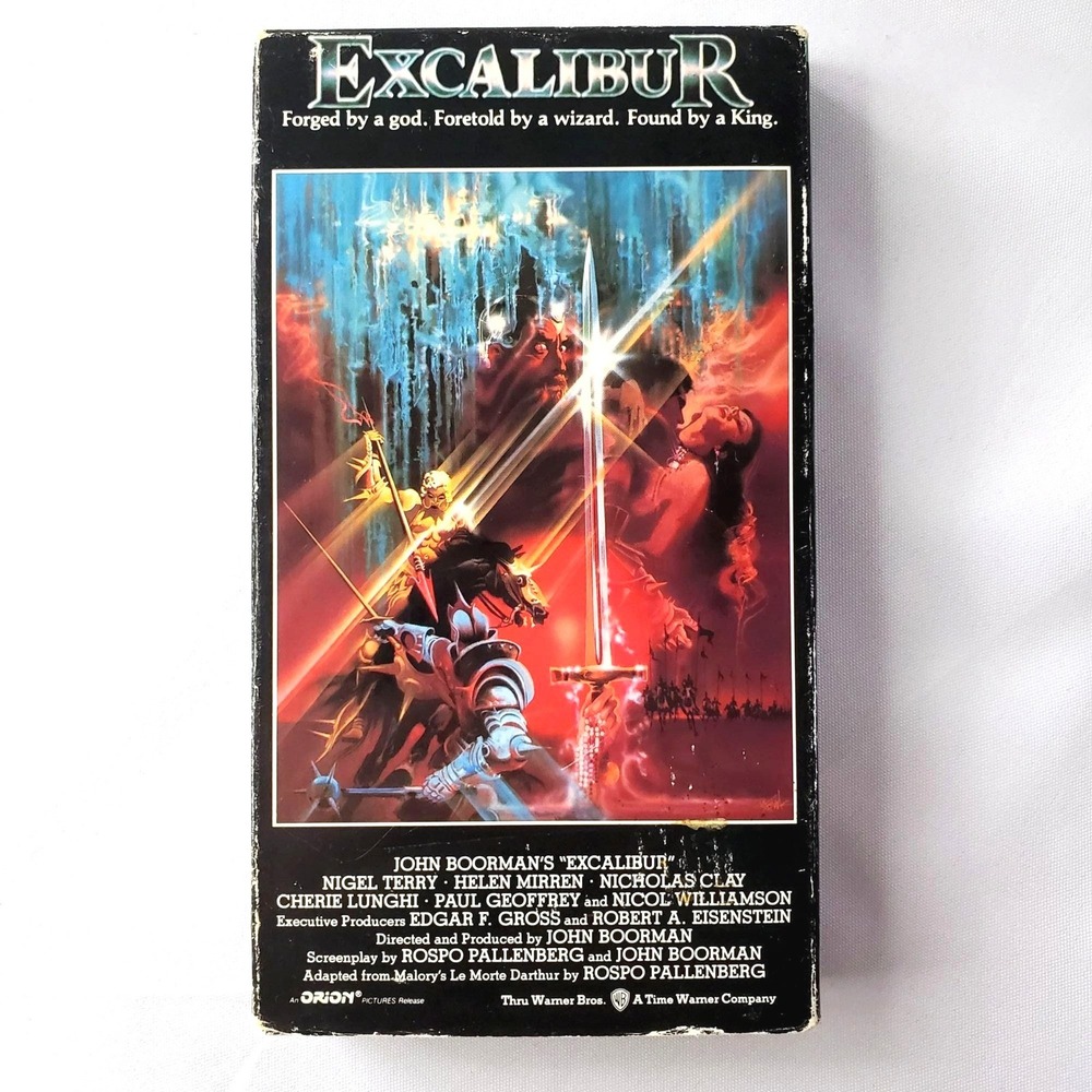 Excalibur VHS Movie 1991 release Arthurian Drama Warner Bros